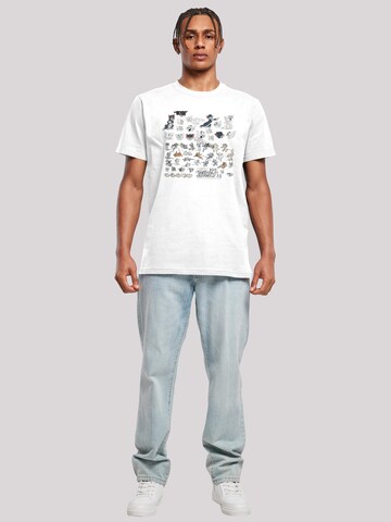 T-Shirt 'Tom Und Jerry Cartoon Dept' F4NT4STIC en blanc