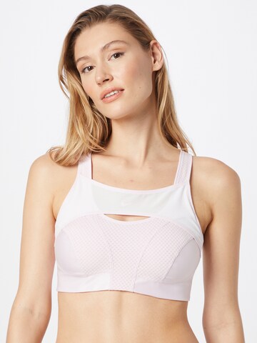 NIKE Bustier Sportmelltartók 'Alpha' - rózsaszín: elől