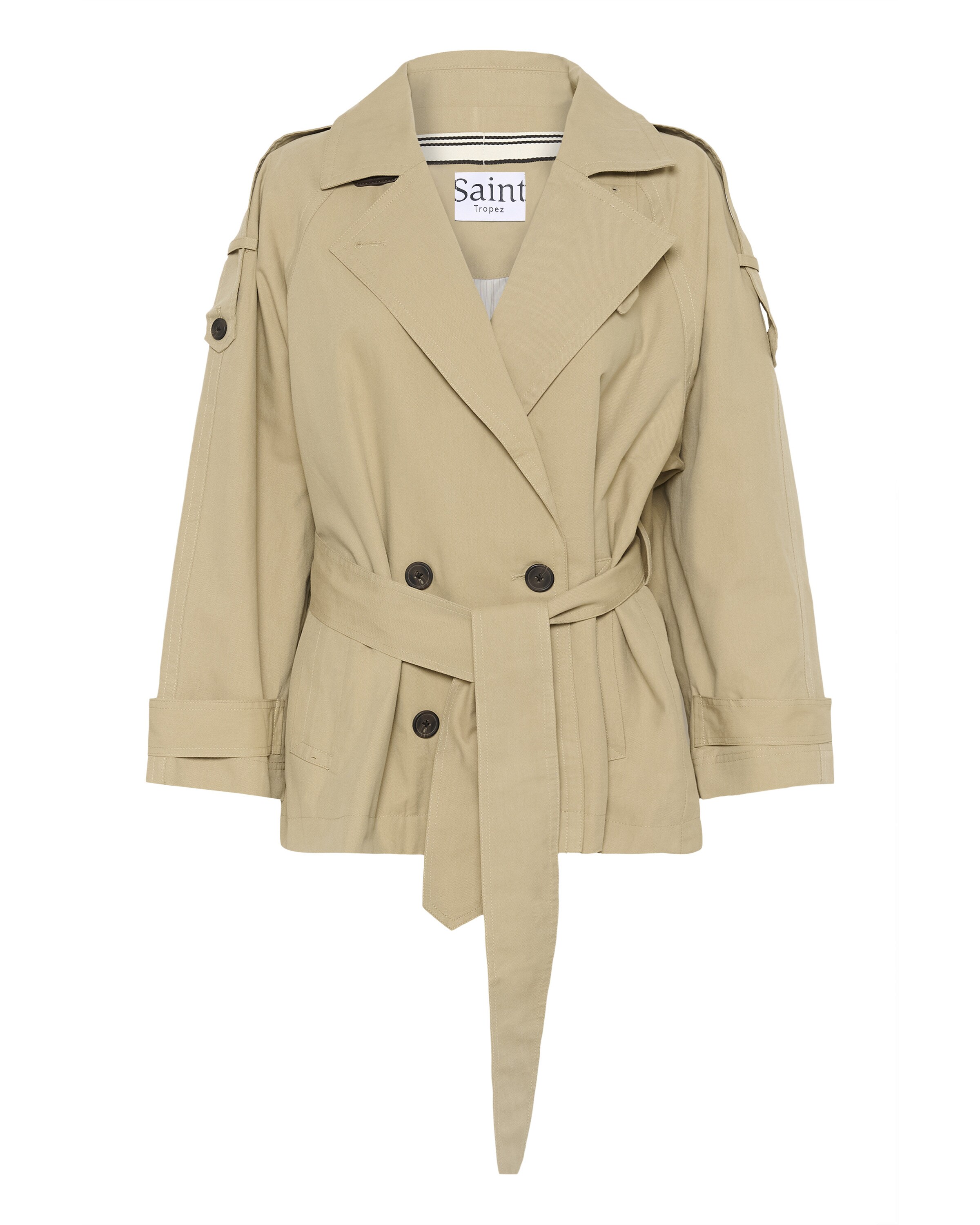 SAINT TROPEZ Between-Seasons Coat 'OdeliaSZ' in Sand, Item view