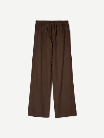 Bershka Wide leg Trousers in Brown