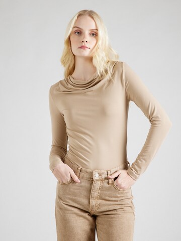 VERO MODA T-shirt 'CAROL' i beige: framsida