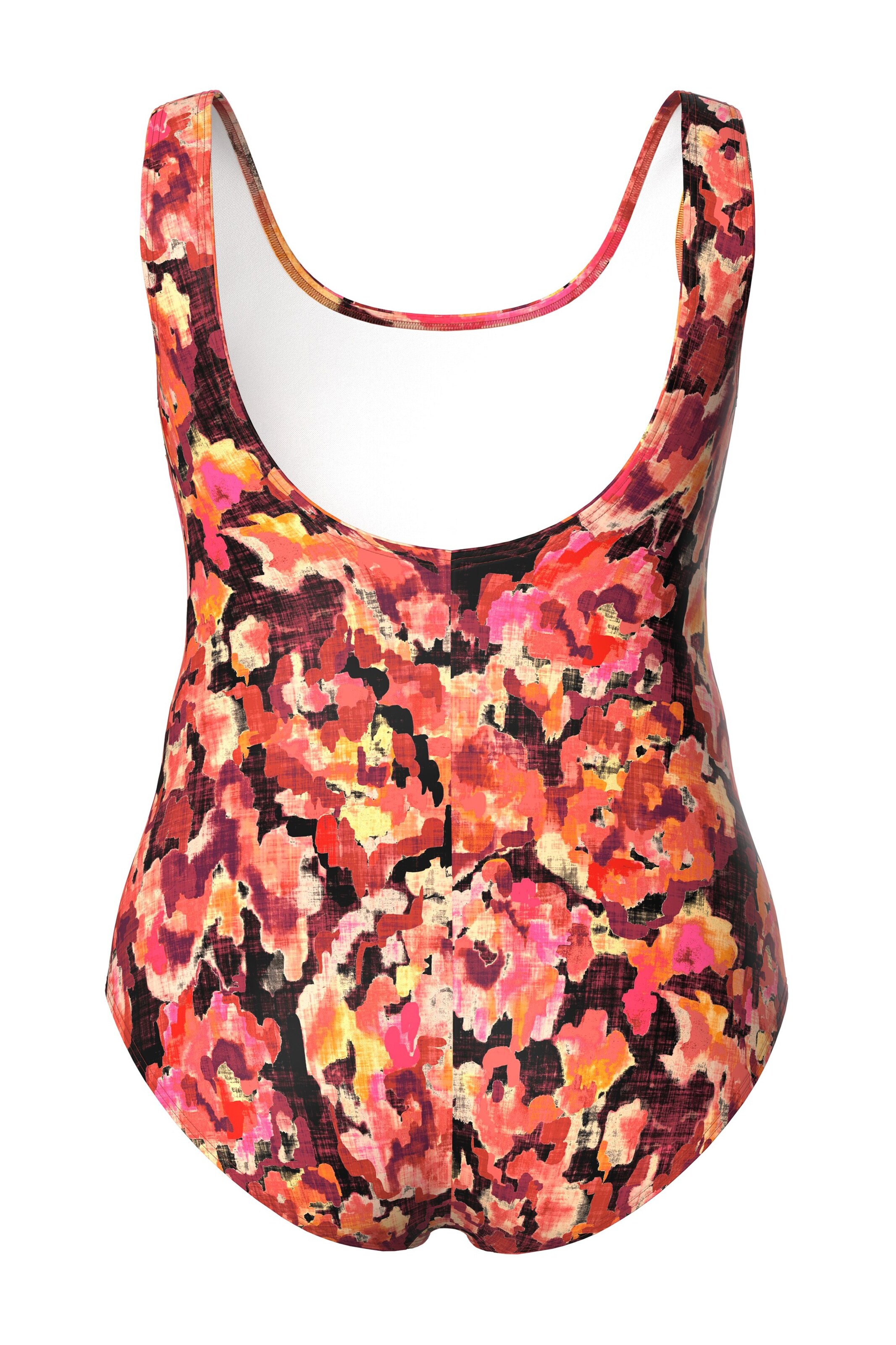 Ulla Popken T-shirt Swimsuit in Orange