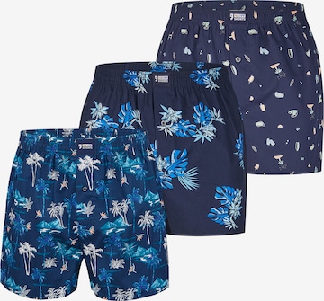 Boxers ' Motiv Mix ' Happy Shorts en bleu : devant