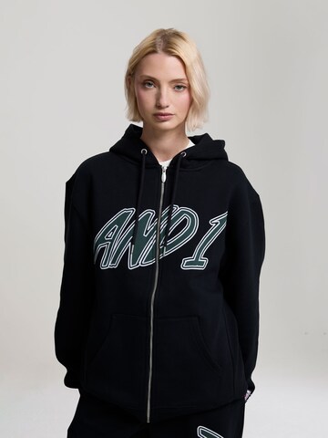 Veste de survêtement AND1 en noir : devant