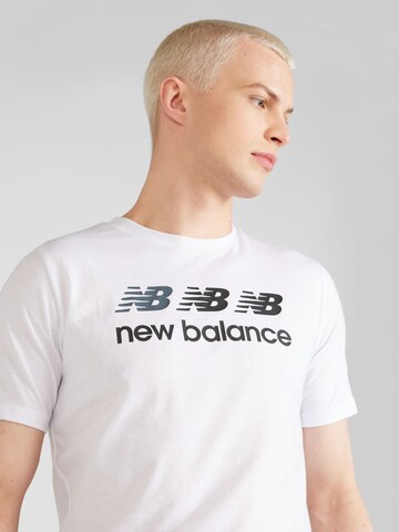 T-Shirt 'Essentials Heathert' new balance en blanc