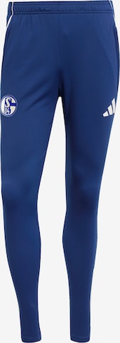 ADIDAS PERFORMANCE Slimfit Urheiluhousut 'FC Schalke 04' värissä sininen: etupuoli