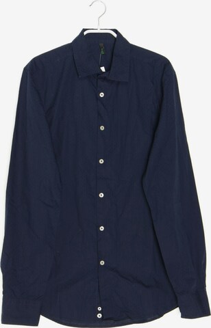 STILE BENETTON Button Up Shirt in M in Blue: front