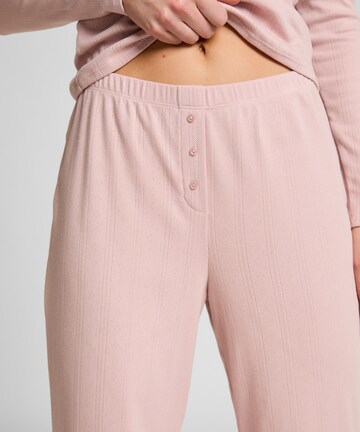 Pantalon de pyjama 'Pointelle' Hunkemöller en rose
