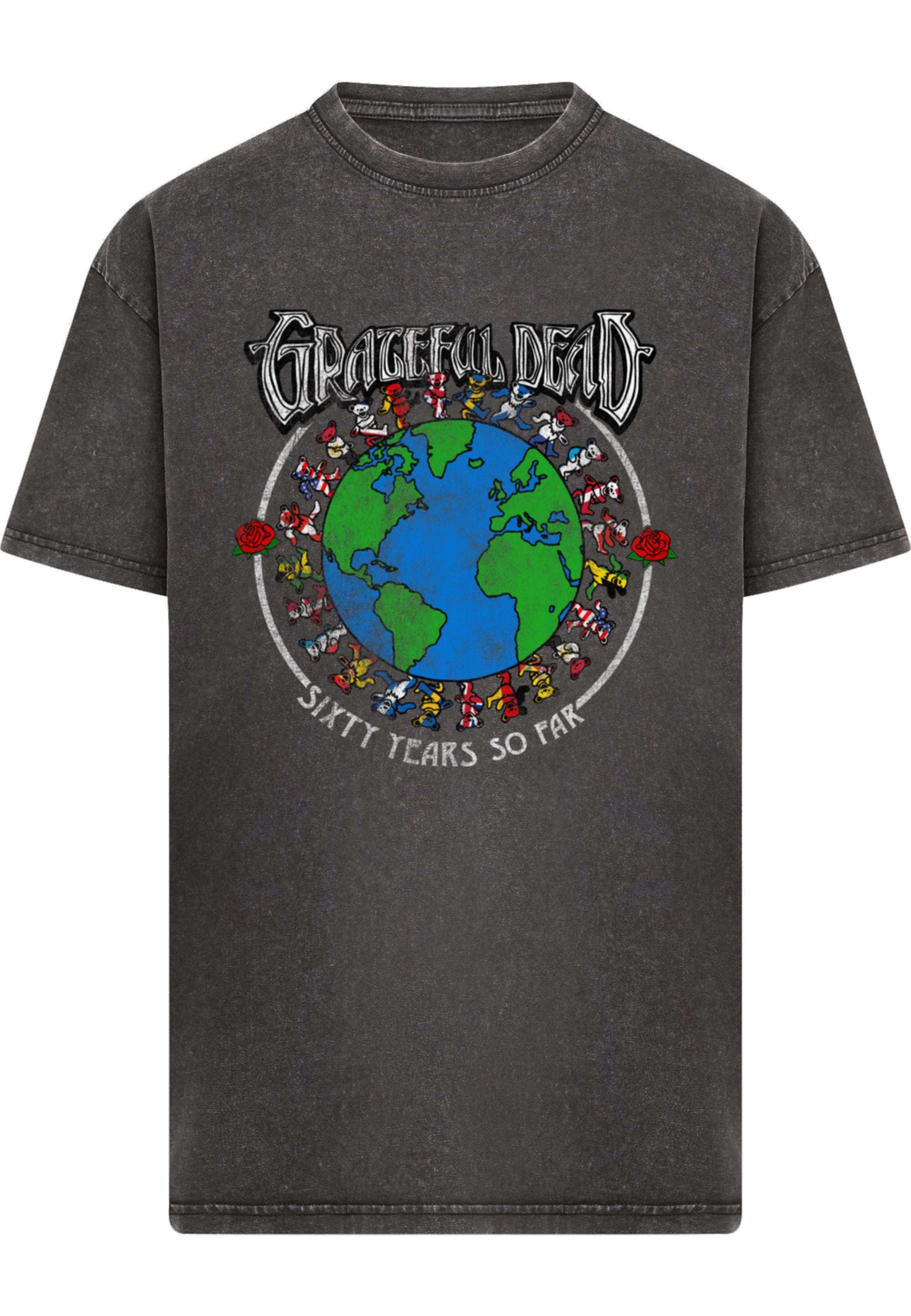 Maglietta 'Gratefull Dead Sixty Years' di Merchcode in nero: frontale