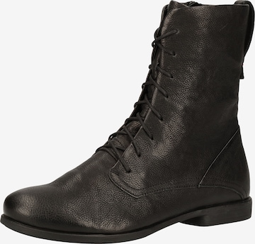 THINK! Lace-Up Ankle Boots in Black: front