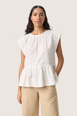 SOAKED IN LUXURY Bluse  'Isja' in Weiß: Vorderseite