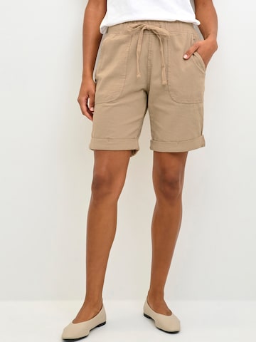 Loosefit Pantalon 'KAnaya' Kaffe en beige : devant