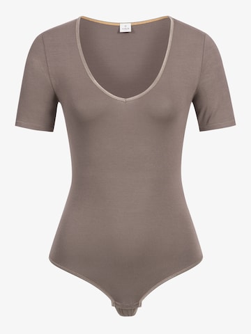 Erlich Textil - Body 'Alma' en marrón: frente