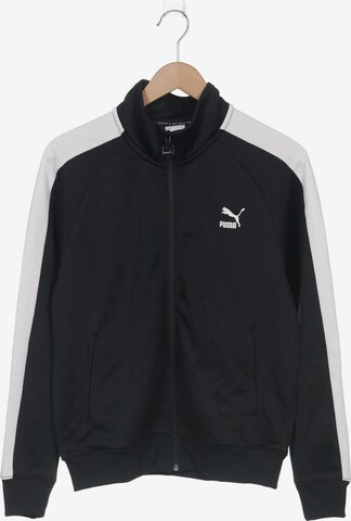 PUMA Sweatshirt & Zip-Up Hoodie in M in Black: front