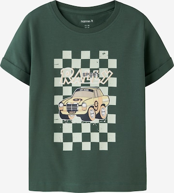 Tricou 'NMMVUX' de la NAME IT pe verde: față