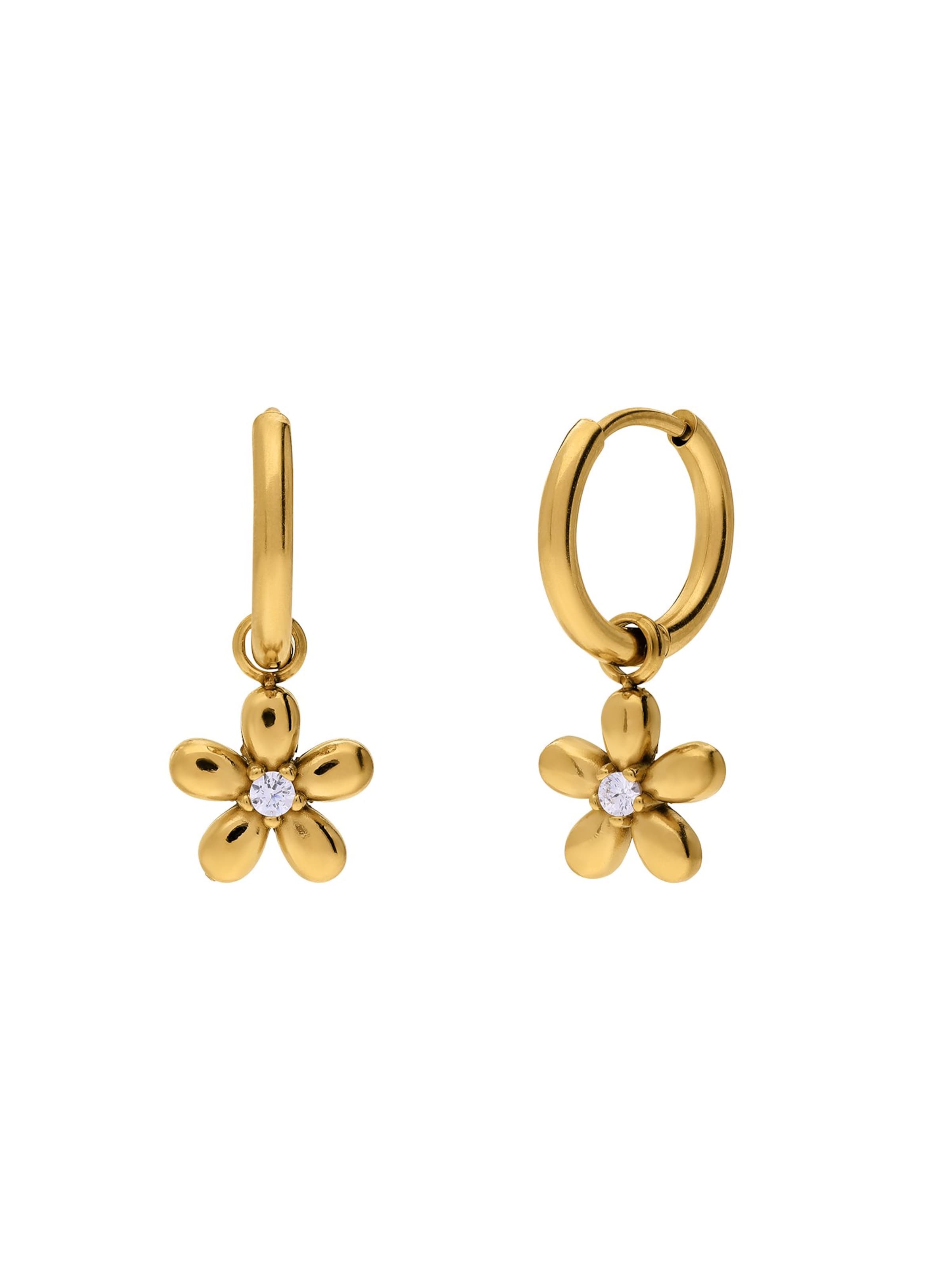 Lucardi Earrings in Gold: front