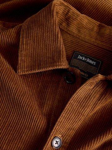 JACK & JONES Rovný strih Prechodná bunda 'JJZac' - Hnedá