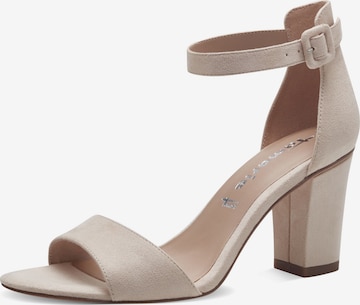 Tamaris Strap Sandals in Beige: front