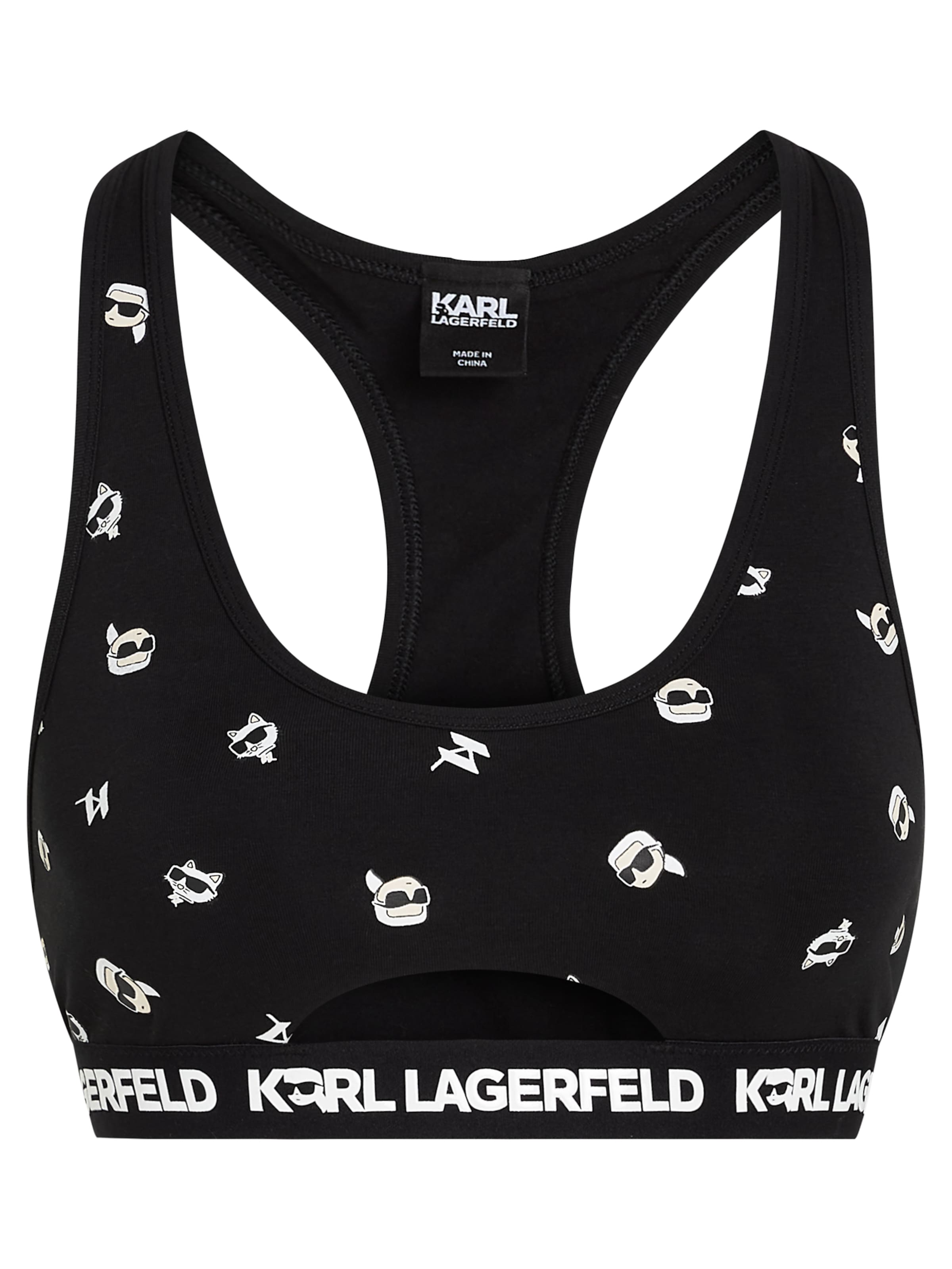 Karl Lagerfeld Korzet Podprsenka - Čierna: predná strana