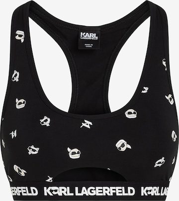 Soutien-gorge Karl Lagerfeld en noir : devant
