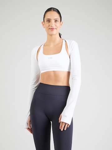 ICANIWILL Λειτουργικό μπλουζάκι σε λευκό: μπροστά