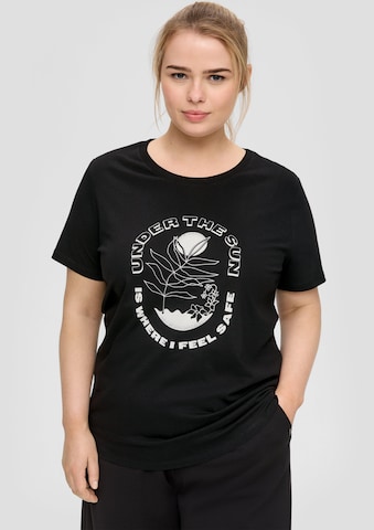 QS T-Shirt in Schwarz: Vorderseite