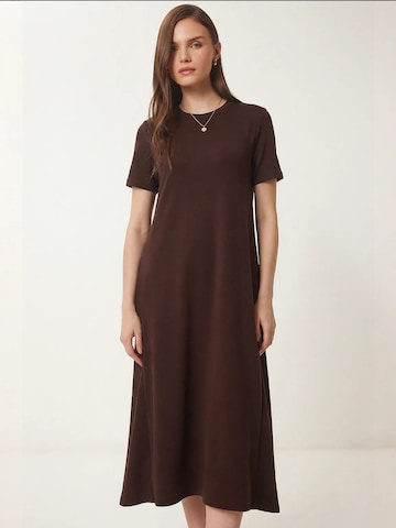 Happiness İstanbul Dress in Brown: front