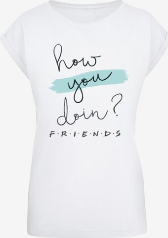 ABSOLUTE CULT Shirt 'Friends - How You Doin Handwriting' in White: front