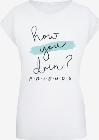 ABSOLUTE CULT T-Shirt 'Friends - How You Doin Handwriting' in Weiß: predná strana