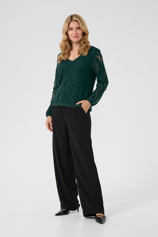 Cream Blouse 'Kit' in Groen