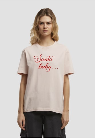 Miss Tee - Camiseta 'Santa Baby' en rosa: frente