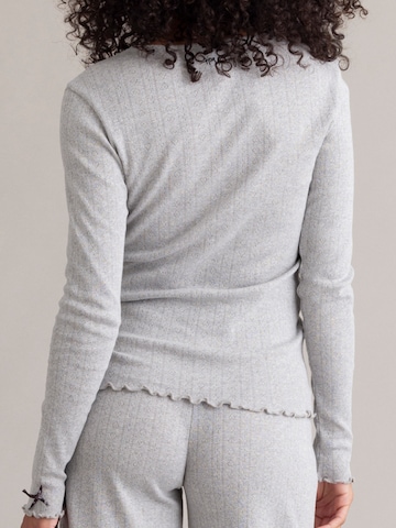 Pyjama 'Longsleeve Shirt Pointelle' Hey Honey en gris
