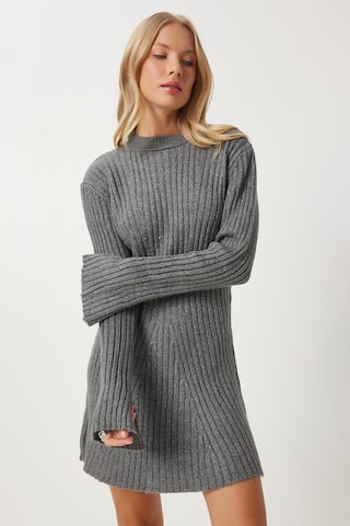 Happiness İstanbul Kootud kleit, värv hall: eest vaates