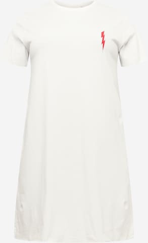 ONLY Curve Καλοκαιρινό φόρεμα σε λευκό: μπροστά