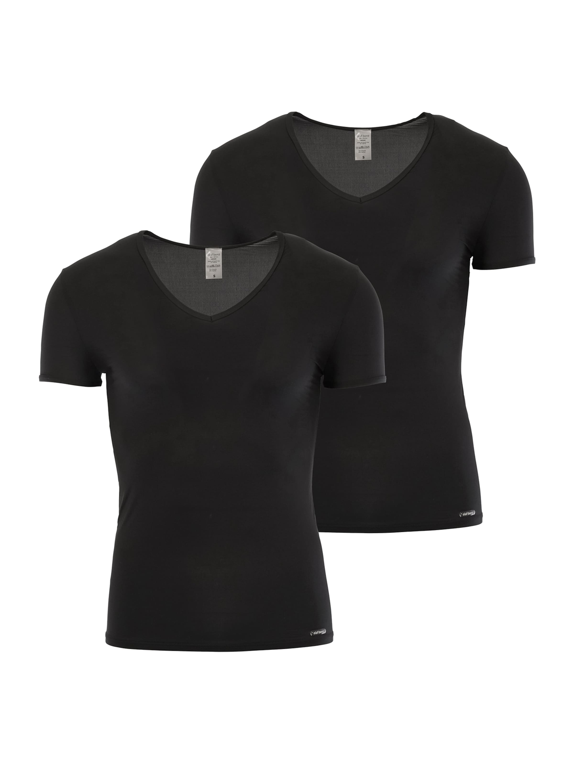Olaf Benz - Camiseta térmica ' V-Neck 'RED 0965' 2-Pack ' en negro: frente