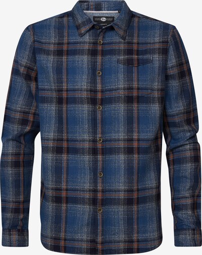 Marškiniai iš Petrol Industries, spalva – mėlyna / nakties mėlyna / ruda, Prekių apžvalga