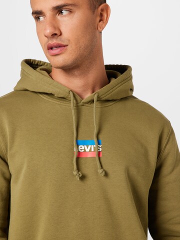 LEVI'S ® Bluzka sportowa 'Standard Graphic Hoodie' w kolorze zielony