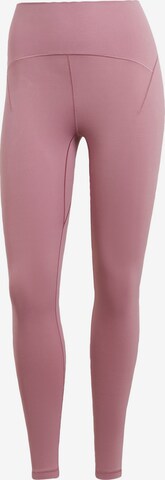 ADIDAS PERFORMANCE Skinny Sports trousers 'Studio Luxe' in Pink: front