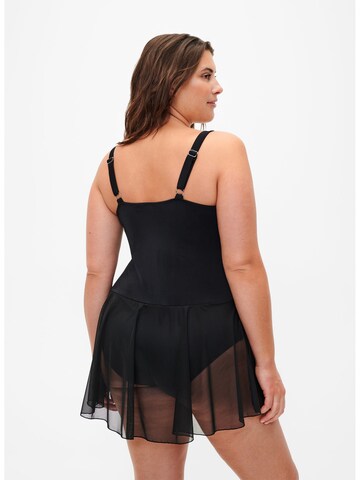 Swim by Zizzi - Vestido de fato de banho 'Stua' em preto