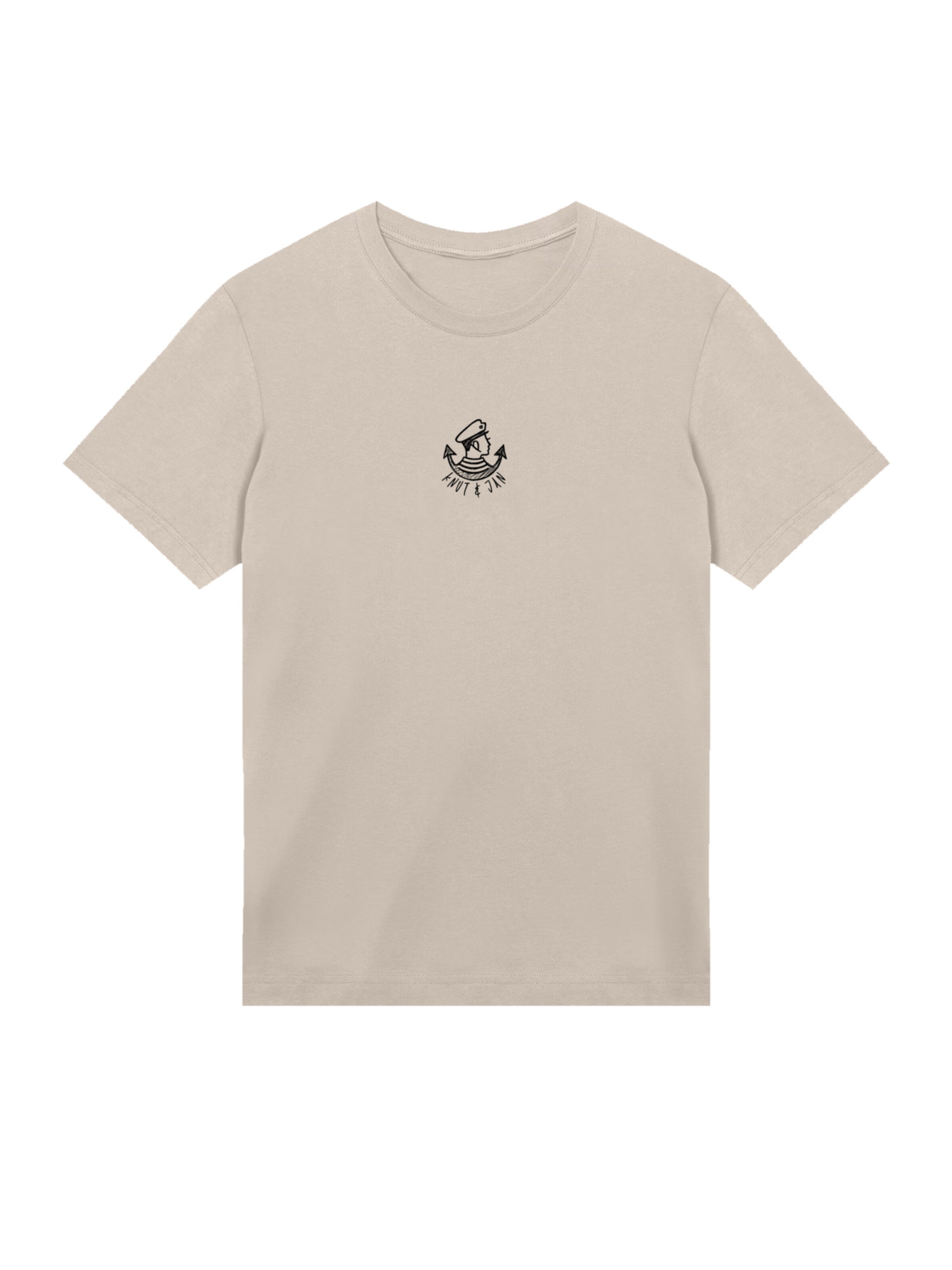 F4NT4STIC Shirt 'Knut und Jan Scribble' in Beige: voorkant