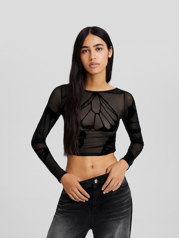 Bershka Bluse in Schwarz: predná strana