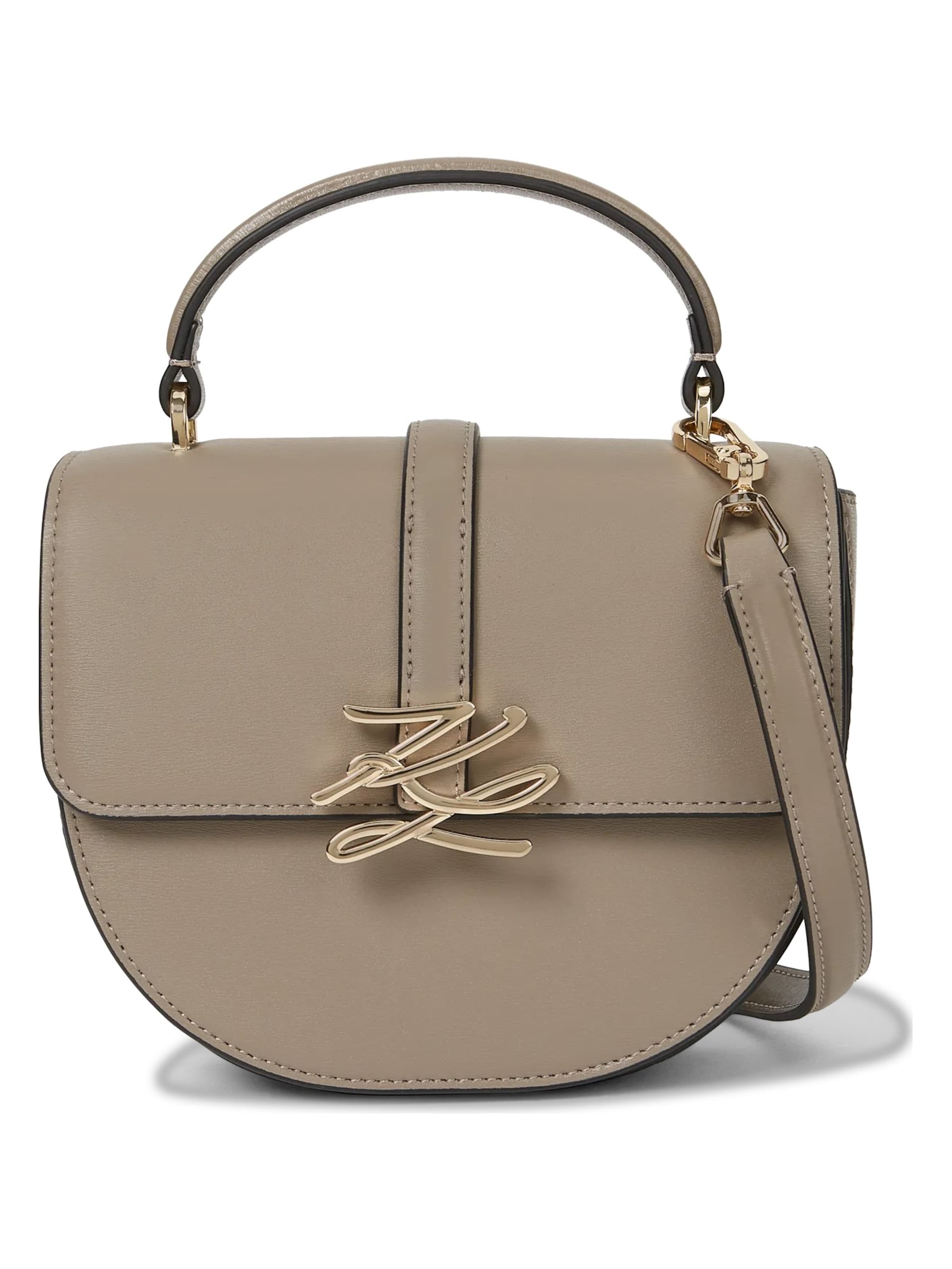 Karl Lagerfeld - Bolso de hombro 'K/Autograph' en gris: frente