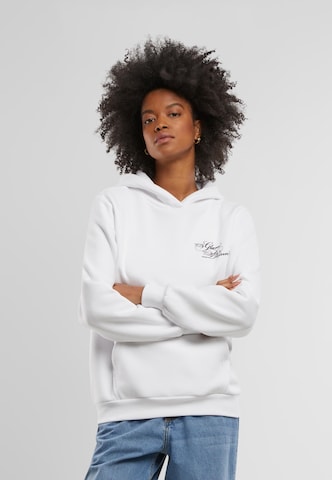 Miss Tee Sweatshirt 'Give A Damn' in Weiß