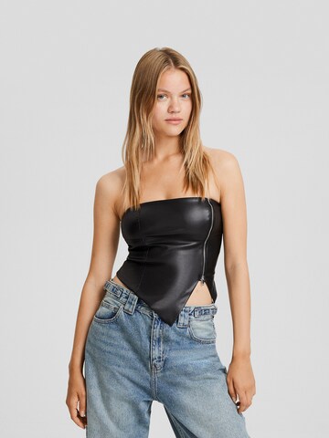 Bershka Top in Black: front