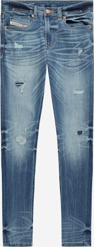 DIESEL גזרת סלים ג'ינס בכחול: מלפנים