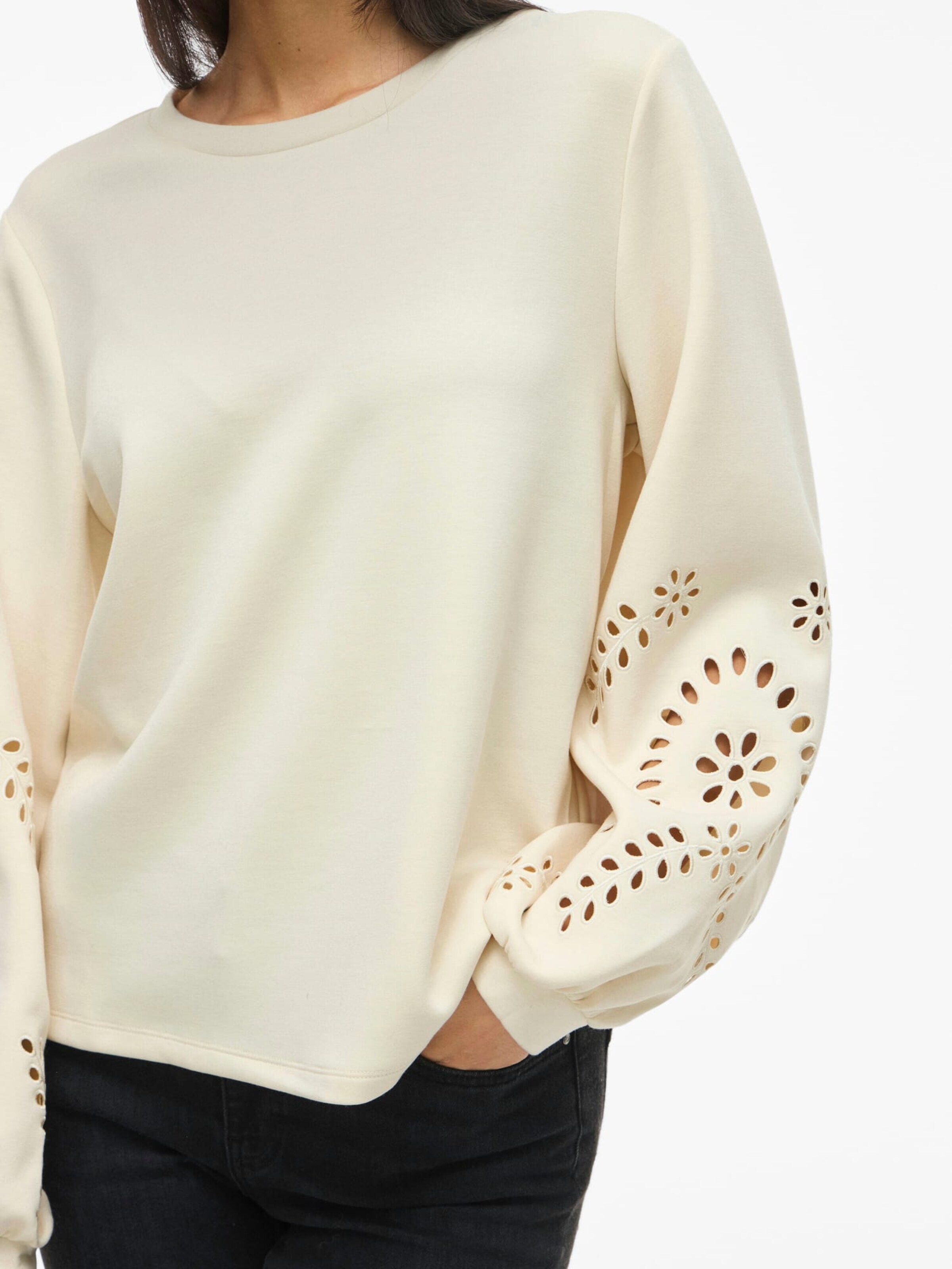 VILA Sweatshirt 'Sandy' in Beige