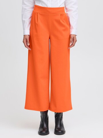 Wide Leg Pantalon à pince 'IHKate' ICHI en orange : devant