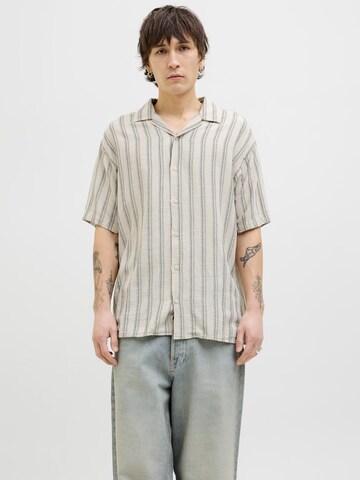 JACK & JONES Классический крой Рубашка 'JJEEnzo' в Бежевый: спереди