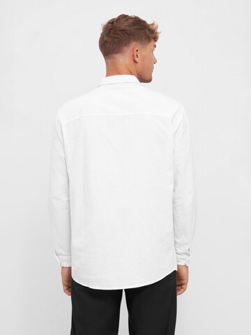 TOOche Slim fit Button Up Shirt 'Los Angeles' in White