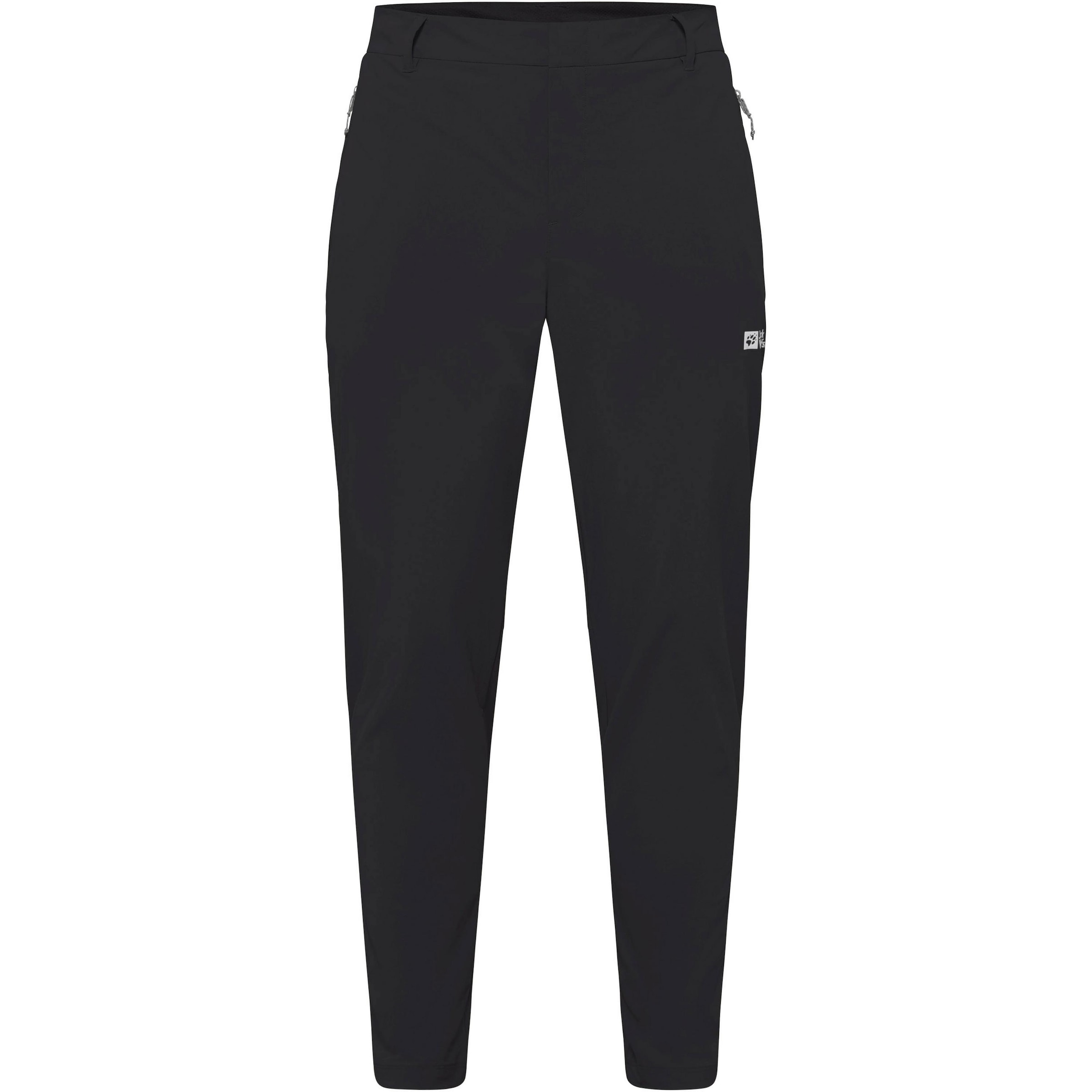 juoda JACK WOLFSKIN Siaurėjantis Laisvalaikio kelnės 'Hikeout': priekis